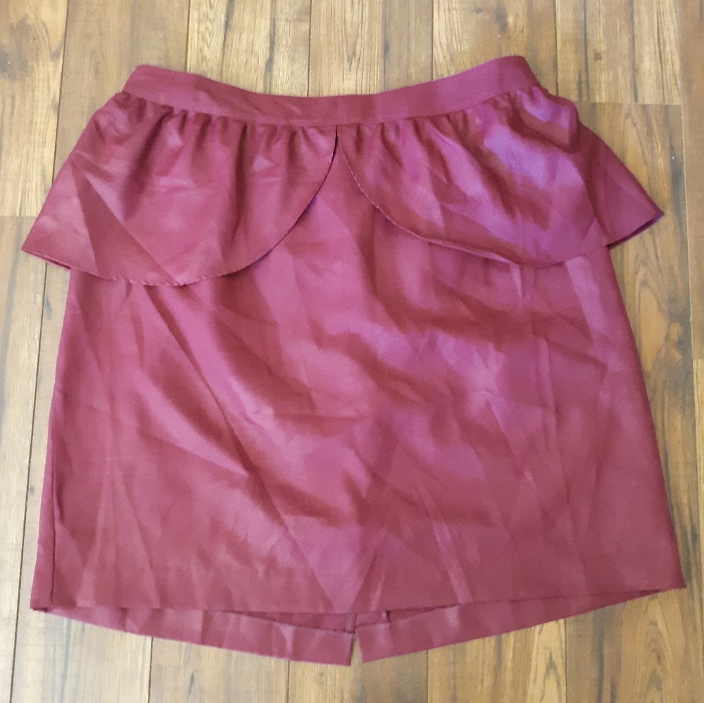 KSY by Xclusive Plum Peplum Women's Skirt Size 2X